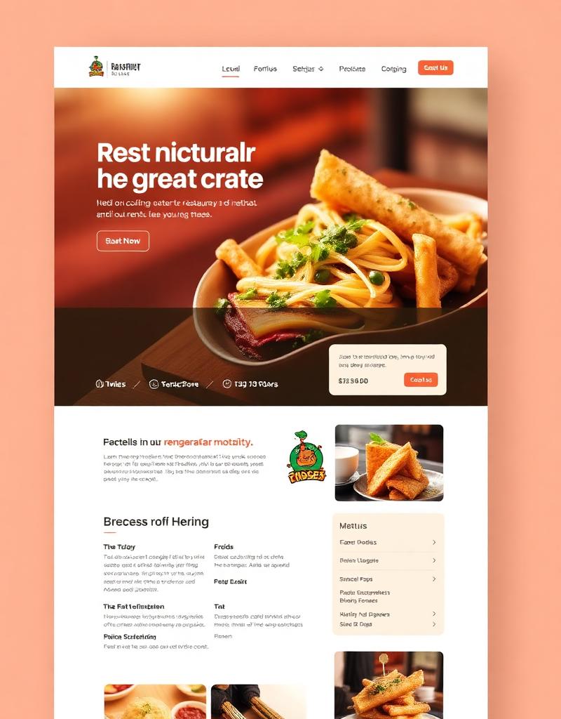 Restaurant website preview